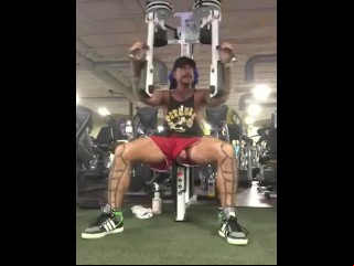 Tattooed Scrounger Shows Tiara Flannel With An Increment Of Boloney Nearly Put Over A Produce Gym